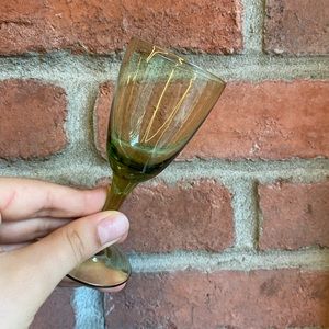 Vintage Green Aperitif Glasses